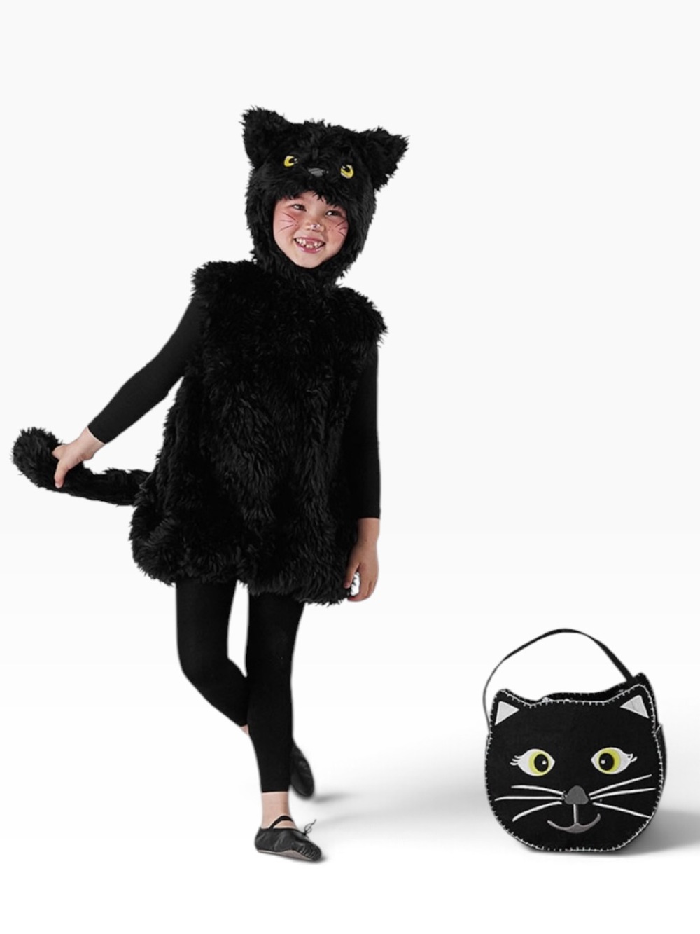 Black Cat Halloween Kids Girls Halloween Costume Pottery Barn | Size 4 to 6